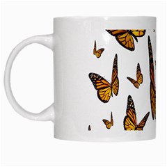 Butterfly Spoonflower White Mugs by Mariart