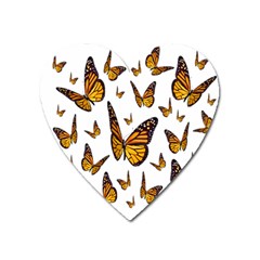 Butterfly Spoonflower Heart Magnet