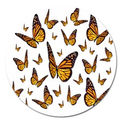 Butterfly Spoonflower Magnet 5  (round) by Mariart