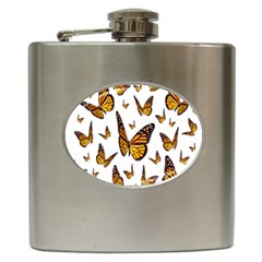 Butterfly Spoonflower Hip Flask (6 Oz) by Mariart