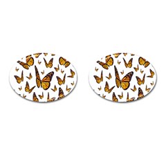 Butterfly Spoonflower Cufflinks (oval) by Mariart