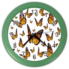 Butterfly Spoonflower Color Wall Clocks by Mariart