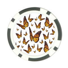 Butterfly Spoonflower Poker Chip Card Guard