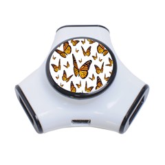 Butterfly Spoonflower 3-port Usb Hub by Mariart