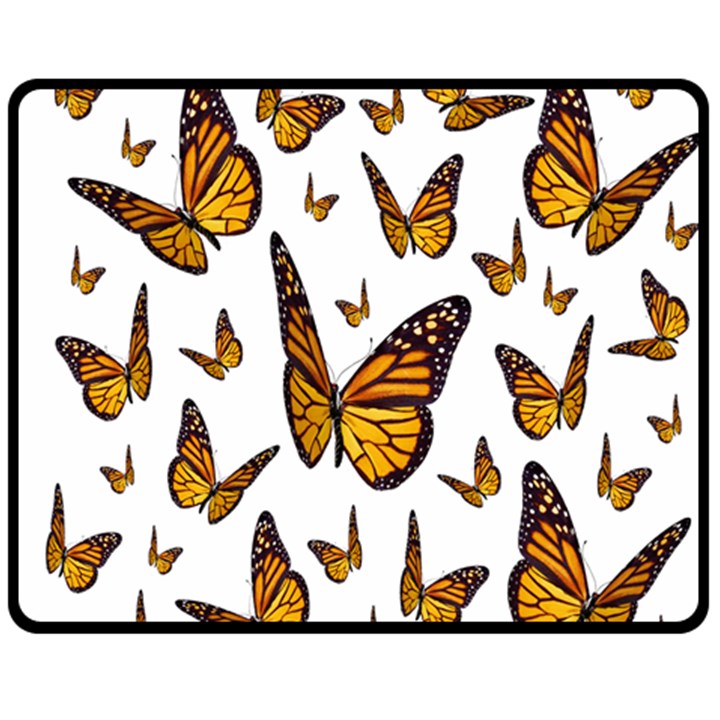 Butterfly Spoonflower Double Sided Fleece Blanket (Medium) 