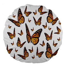 Butterfly Spoonflower Large 18  Premium Flano Round Cushions