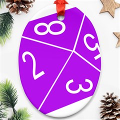 Number Purple Ornament (oval)