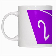 Number Purple White Mugs by Mariart