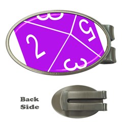 Number Purple Money Clips (oval) 