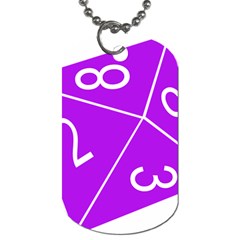 Number Purple Dog Tag (one Side)