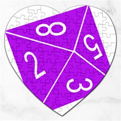 Number Purple Jigsaw Puzzle (heart) by Mariart