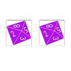 Number Purple Cufflinks (square) by Mariart