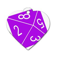 Number Purple Dog Tag Heart (two Sides) by Mariart