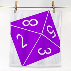 Number Purple Face Towel by Mariart