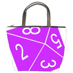 Number Purple Bucket Bags by Mariart