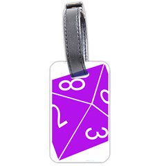 Number Purple Luggage Tags (one Side) 