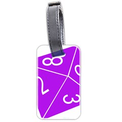 Number Purple Luggage Tags (two Sides) by Mariart