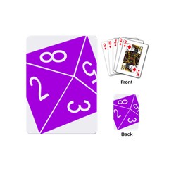 Number Purple Playing Cards (mini)  by Mariart