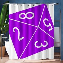 Number Purple Shower Curtain 60  X 72  (medium)  by Mariart