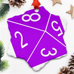 Number Purple Snowflake Ornament (two Sides)