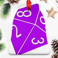 Number Purple Bell Ornament (two Sides) by Mariart