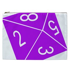 Number Purple Cosmetic Bag (xxl)  by Mariart