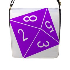 Number Purple Flap Messenger Bag (l)  by Mariart