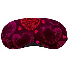 Love Heart Polka Dots Pink Sleeping Masks by Mariart