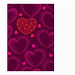 Love Heart Polka Dots Pink Small Garden Flag (Two Sides) Front