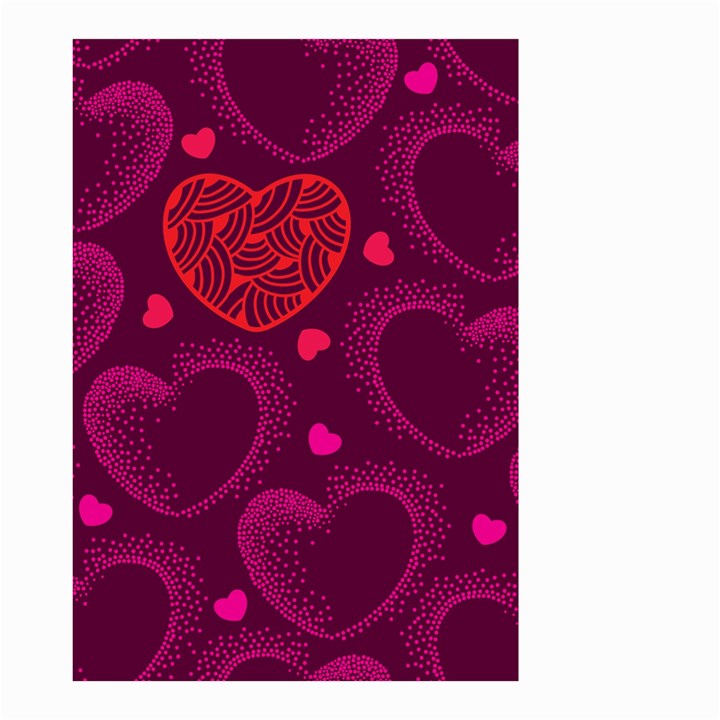 Love Heart Polka Dots Pink Small Garden Flag (Two Sides)