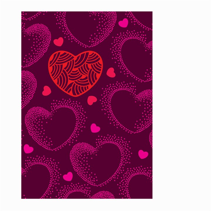 Love Heart Polka Dots Pink Large Garden Flag (Two Sides)