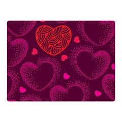 Love Heart Polka Dots Pink Double Sided Flano Blanket (mini)  by Mariart