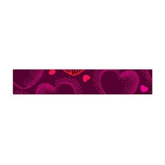 Love Heart Polka Dots Pink Flano Scarf (mini) by Mariart