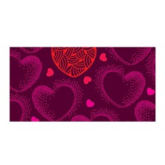 Love Heart Polka Dots Pink Satin Wrap