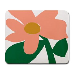 Peach Sunflower Flower Pink Green Large Mousepads