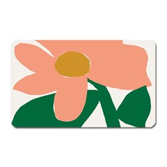 Peach Sunflower Flower Pink Green Magnet (rectangular)