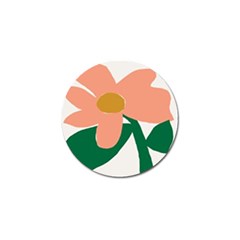 Peach Sunflower Flower Pink Green Golf Ball Marker (4 Pack) by Mariart