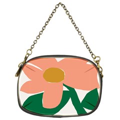 Peach Sunflower Flower Pink Green Chain Purses (one Side) 