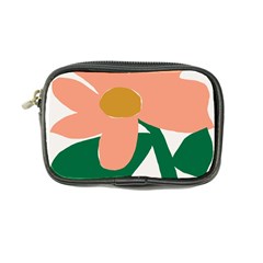 Peach Sunflower Flower Pink Green Coin Purse by Mariart