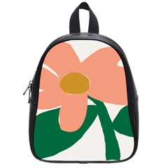 Peach Sunflower Flower Pink Green School Bags (small) 