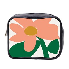 Peach Sunflower Flower Pink Green Mini Toiletries Bag 2-side by Mariart