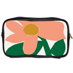 Peach Sunflower Flower Pink Green Toiletries Bags