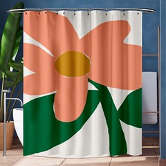 Peach Sunflower Flower Pink Green Shower Curtain 60  X 72  (medium) 