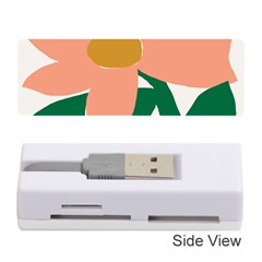 Peach Sunflower Flower Pink Green Memory Card Reader (stick)  by Mariart