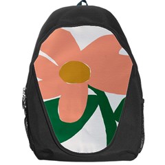 Peach Sunflower Flower Pink Green Backpack Bag by Mariart