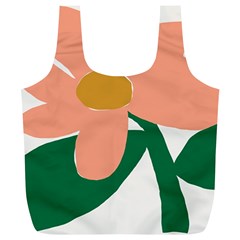 Peach Sunflower Flower Pink Green Full Print Recycle Bags (l)  by Mariart