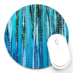 Line Tie Dye Green Kaleidoscope Opaque Color Round Mousepads