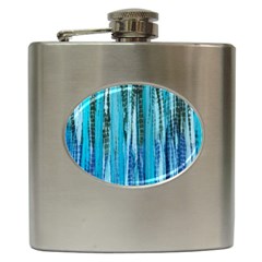 Line Tie Dye Green Kaleidoscope Opaque Color Hip Flask (6 Oz) by Mariart