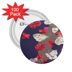 Original Butterfly Carnation 2 25  Buttons (100 Pack)  by Mariart