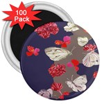 Original Butterfly Carnation 3  Magnets (100 pack) Front